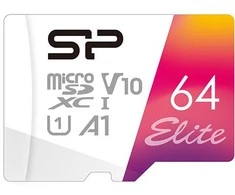 Silicon Power atminties kortelė Micro SDXC 64GB Elite + adapteris