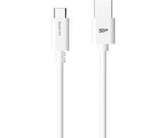 Silicon Power Silicio maitinimo kabelis USB-C 1m, baltas (LK10AC)