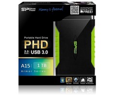 Kietasis diskas Silicon Power Armor A15 1TB 2.5 ", USB 3.0, Juodas