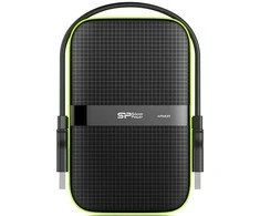 Kietasis diskas Silicon Power išorinis HDD Armor A60 1TB, juodas/žalias