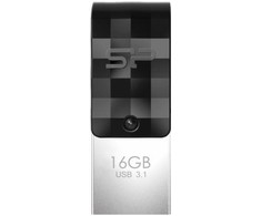 Silicon Power USB 3.2 Flash Drive Mobile C31 16 GB, USB Type-C/USB 3.2 Gen 1, Juodas