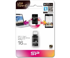 Silicon Power 16GB Mobile C31 USB atmintinė, juoda