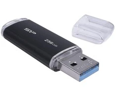 „Silicon Power“ 256 GB „Blaze B02“ USB 3.2 atmintinė, juoda