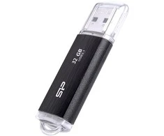 Silicon Power 32GB Blaze B02 USB 3.2 atmintinė, juoda