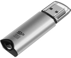 SILIKONIO MAITINIMO KOMPIUTERIS &amp; COMMUNICAT SILICON POWER atmintis USB Marvel M02 32GB USB 3.0 Sidabrinis