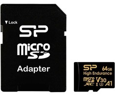 Atminties kortelė SILICON POWER Micro SDXC HIGH ENDURANCE 64GB V30 + ADAPTERIS