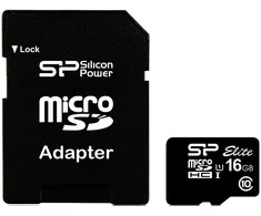Atminties kortelė Silicon Power | Elite UHS-I | 16 GB | Micro SDHC | Flash atminties klasė 10 | SD adapter