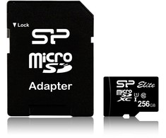 Silicon Power atminties kortelė Micro SDXC 256GB Elite UHS-I Class 10+ adapteris