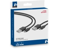 Speedlink - „Speedlink STREAM Play &amp; Charge“ USB kabelių rinkinys - skirtas PS4, juodas
