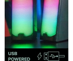 Kompiuterio kolonėlės Speedlink - TONOS RGB žaidimų stereo garsiakalbis, juodas