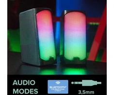 Kompiuterio kolonėlės Speedlink - TONOS RGB žaidimų stereo garsiakalbis, juodas
