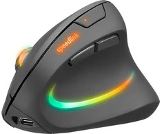 Speedlink - PIAVO PRO įkraunama vertikali ergonominė pelė su apšvietimu - belaidė, guminės juodos spalvos