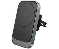 MagSafe Automobilinis laikiklis su 15W belaidžiu įkrovimu for Supply / ventiliacijos grotelėms USB-C Tech-Protect CW19 juodos spalvos