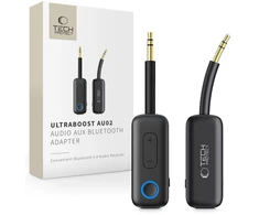 Tech-Protect ULTRABOOST AU02 GARSO ADAPTERIS AUX BLUETOOTH 5.4 Juodas