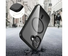 „Tech-Protect“ dėklas Apple iPhone 17 MagMat MagSafe, juodas/skaidrus