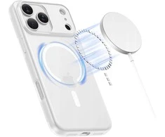 „Tech-Protect“ dėklas „Apple iPhone 17 Pro Max MagSlim MagSafe“, baltas/matinis