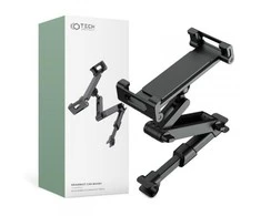 Tech-Protect V1 telescopic car headrest telefono laikiklis – juodos spalvos