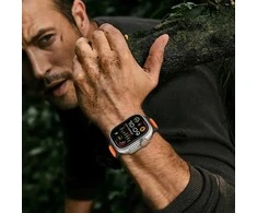 „Tech-Protect“ laikrodžio dirželis „IconBand Line Apple Watch 44/45/46/49 mm“, juodas/oranžinis