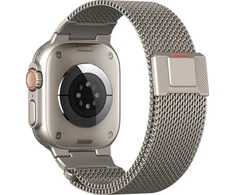 „Tech-Protect“ laikrodžio dirželis „Milano Vanguard Apple Watch 44/45/46/49 mm“, titano spalvos