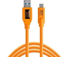 Tether Tools cable USB - USB-C 4.6m, oranžinis