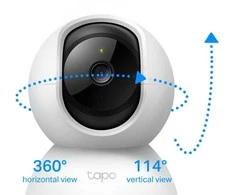 TP-LINK | Pakreipiama/sukama namų apsaugos Wi-Fi kamera | TC71 | PTZ | 3 MP | 4 mm/F2.4 | Micro SD, maks. 512 GB