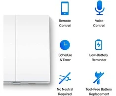 TP-LINK išmanusis šviesos dvigubas jungiklis „Tapo S220“ (TAPO S220)