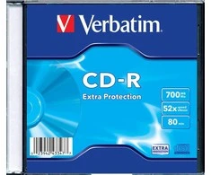VERBATIM CD-R 80 min. / 700 MB 48x 10 pakuočių plonas dėklas DataLife, papildomas apsauginis paviršius