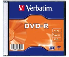 Verbatim DVD-R Matt Sidabrinis 4.7GB 16x slim
