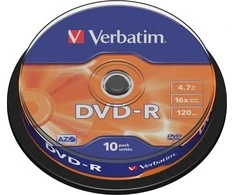 Verbatim DVD-R Matt Sidabrinis 4,7 GB 16x 10 vnt
