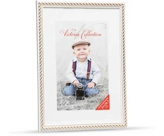 Nuotraukų rėmelis Victoria Collection Photo frame Action 4 21x29,7, baltas/auksinis