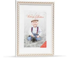 Nuotraukų rėmelis Victoria Collection Photo frame Action 4 15x21, baltas/auksinis