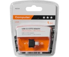 Vivanco adapteris microUSB – USB-A OTG (45234)