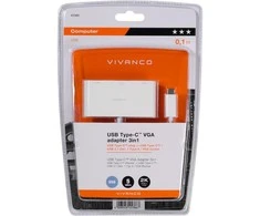 Vivanco adapteris USB-C – VGA 3in1 (45386)