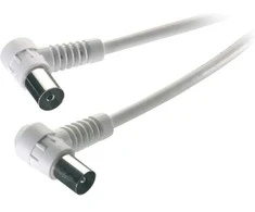 Vivanco antenos kabelis su kampu 1,5 m, baltas