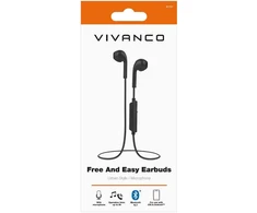 Vivanco belaidės ausinės Free&amp;Easy Earbuds, juodos (61737)