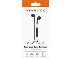 Vivanco belaidės ausinės Free&amp;Easy Earbuds, juodos (61737)