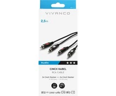 Vivanco cable 2xRCA - 2xRCA 2.5m