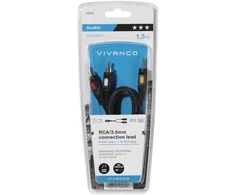 Vivanco kabelis 3,5 mm – 2xRCA 1,5 m (46030)