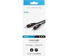 Garso Kabelis - Vivanco 3,5 Mm–3,5 Mm 0,75 M Laidas