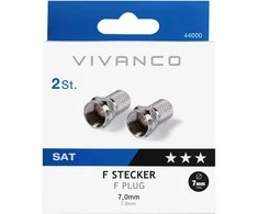 Vivanco cable connector F 7mm 2pcs