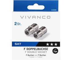 Vivanco cable connector F double socket 2pcs