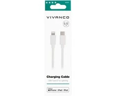 Vivanco kabelis Lightning - USB-C 15cm, baltas (62757)