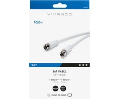 Vivanco cable SAT F 10m, baltas