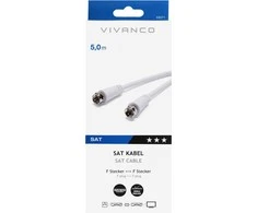 Vivanco cable SAT F 5m, baltas