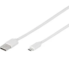 Vivanco kabelis USB - microUSB 1,0 m, baltas (35816)