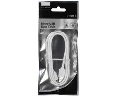 Vivanco kabelis USB - microUSB 1,0 m, baltas (35816)