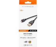 Vivanco cable USB - microUSB 1m