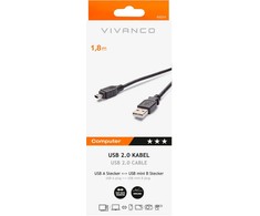 Vivanco cable USB - miniUSB 1.8m