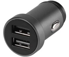 Vivanco automobilinis įkroviklis USB 2x2.4A (38858)