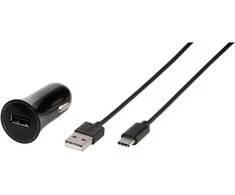 Vivanco automobilinis įkroviklis USB-C 3A 1m, juodas (38669)